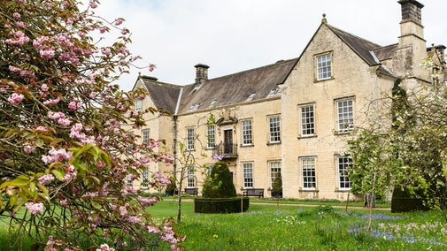 Front of Nunnington Hall from the garden during spring